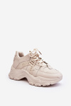 Women's Chunky Sports Sneakers Beige Toderus