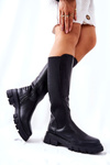 Leather Boots Zipped Black Ampine