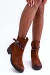 Botki Na Obcasie Ocieplane Camel Effie ST-69P