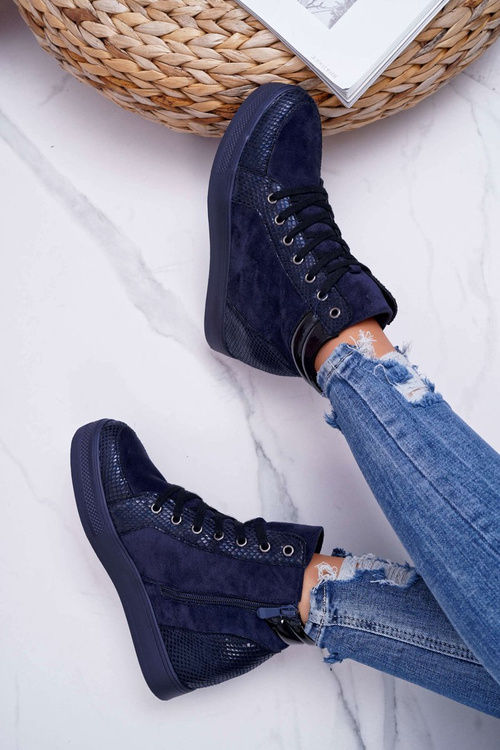 Women's Sneakers Hidden Anchor Navy Blue Ferrer