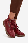 Women's Boots Lined with Faux Fur from Eco Leather Bordeaux Ulverina