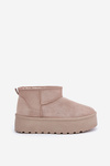 Womens Snow Boots On Platform Beige Ninala