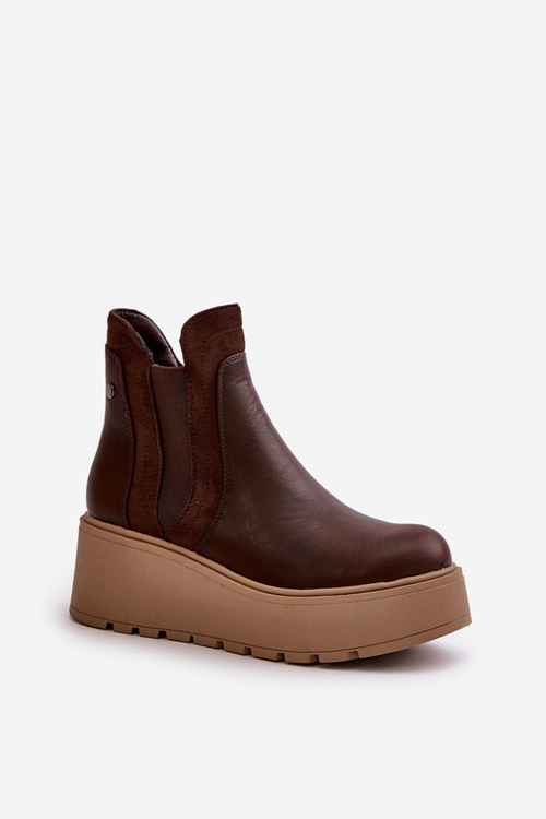 Women's Insulated Platform And Wedge Boots Brown Mivanira