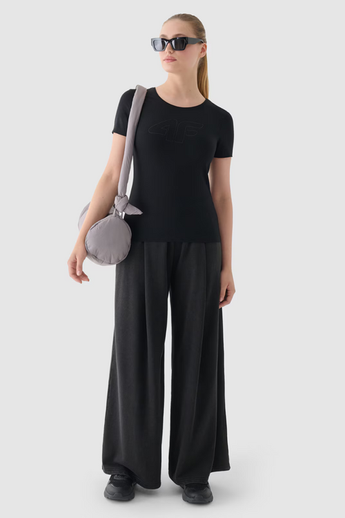 Women's T-Shirt With Print 4F Black 4FWMM00TTSHF1846-20S