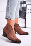Women's Boots On Heel Beige Best Choice