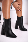 Women's Boots On A Block Heel Black Good Vibes