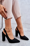 High Heels Pointed Toe Pumps Black Alanza