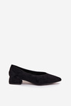 Block heel pumps with eco suede black Karielle
