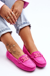 Women's Fashionable Suede Moccasins Pink Rabell
