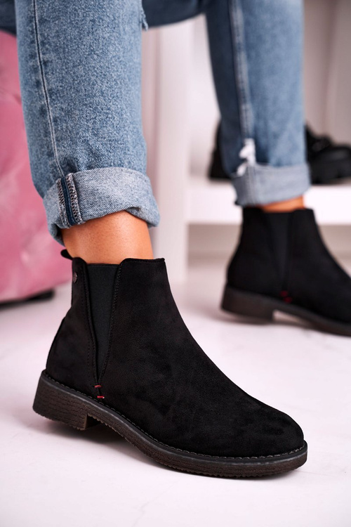 Classic Women's Chelsea Boots Suede Black Heather