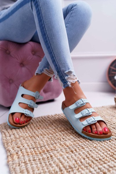 Women's Flip Flops Light Blue Big Star DD274137