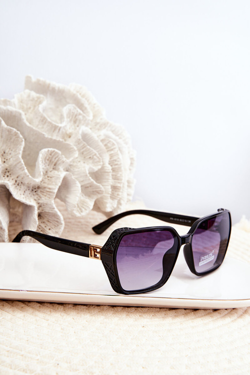 Okulary Przeciwsłoneczne Damskie Cieniowane UV400 Czarne