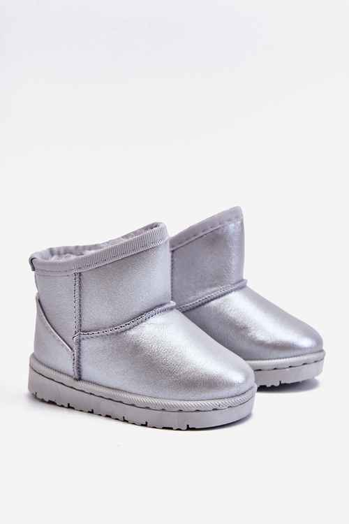 Warmed Children's Snow Boots Silver Scooby