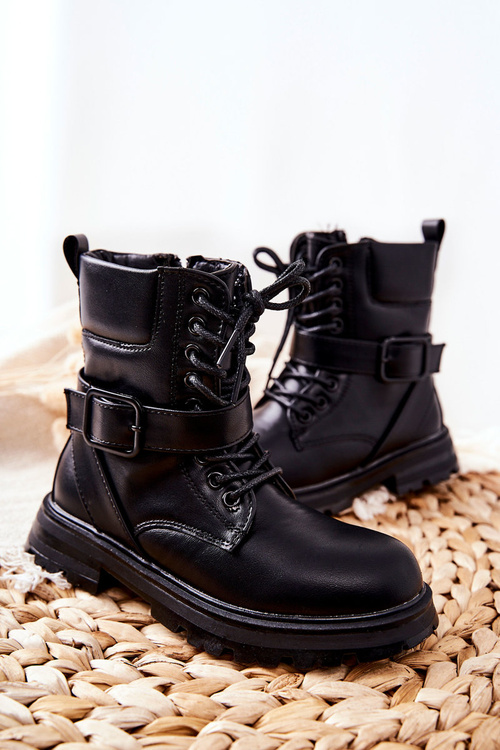 Children's Boots With Buckle Black Dollay