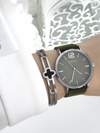 Women's Watch Ernest Manon Suede Olive Silver