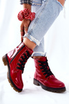 Lacquered Insulated Boots Red Lomess