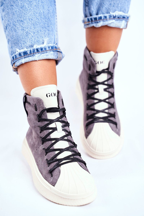 Women's Sport Leather Shoes GOE Grey GG2N3049