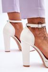 High Heel Sandals White Mandy