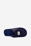 Men's slippers with embroidery dark blue Presine