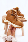 Children's Boots Warm Trappers With Zipper Camel Marvin