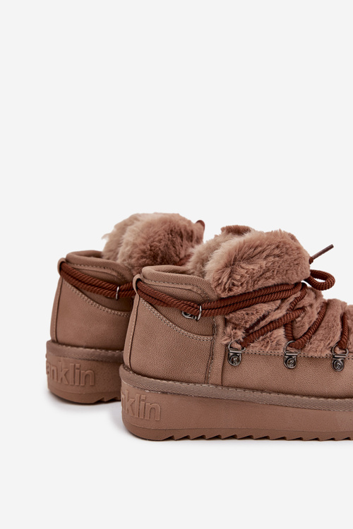 Children's Youth Snow Boots With Fur DFranklin DFSH370011 Brown