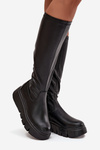 Women's Platform Boots with Zipper Vinceza 58553 Black