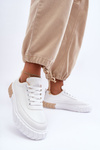 Classic Sport Shoes On Platform White-Beige Nannzie