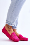 Suede Slip-On Loafers Castelo Fuchsia