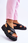 Fashionable Platform Sandals Black Chester