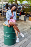 Women's Logged Sneakers White-Pink Day Off