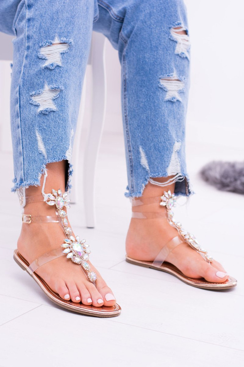 Cheap Lu Boo Elegant Gold Sandals Zircon Nomire Shoes