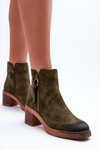 Women's Classic Suede Boots Green Limoso