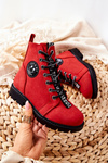 Dziecięce Botki Workery Czerwone Mini Aspen