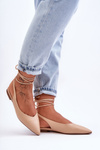 Women's Lace Ballet Flats Nude Lilly Ann
