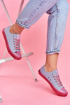 Women's Sneakers With Transparent Sole Big Star FF274260 Blue-Pink 