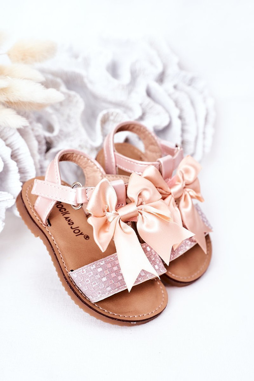 Children's Sandals With Bow Pink Beebee