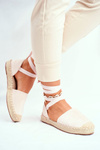Women’s Espadrilles Laced Beige Bonjour