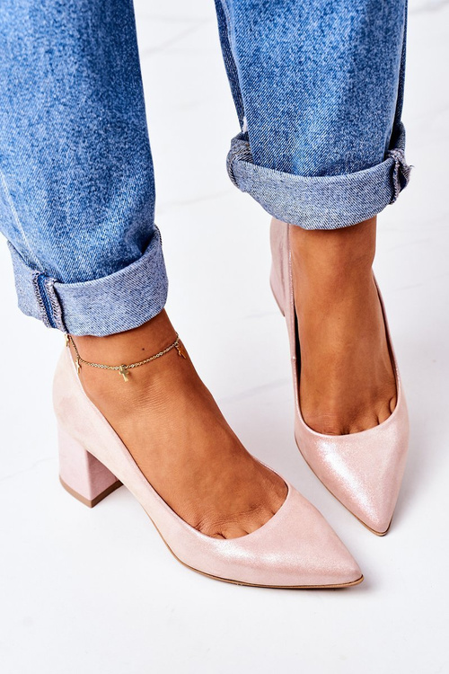 Satin Pumps Lewski Shoes 2801 Pink