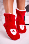 Christmas Insulated Slippers With Santa Claus Holly