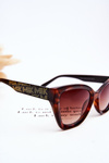 Women's Sunglasses With Lettering M2404 Marbled black-Brown