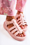 Fashionable Sandals With Straps Pink Malien