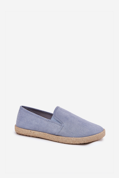 Men's espadrilles made of eco-suede blue Lunaria