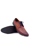 Men's Elegant Leather Half Shoes Brown Menelaos