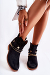 Suede Boots On Hidden Wedge Black Verine
