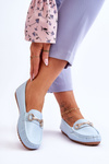 Classic Leather Loafers Light blue Verona