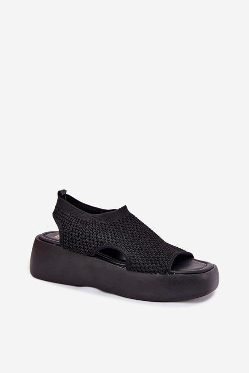 Women Sandals On Platform Black Kavira