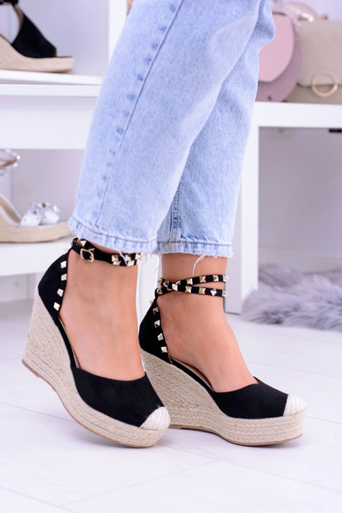 Women's Black Espadrilles Sandals Aude