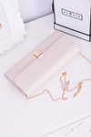 Women's Beige Clutch Bag Gold Chain