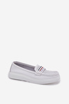 Ladies Leather Moccasins White Dovema