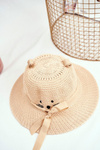 Children's Hat With Kitty BRUNO ROSSI Beige
